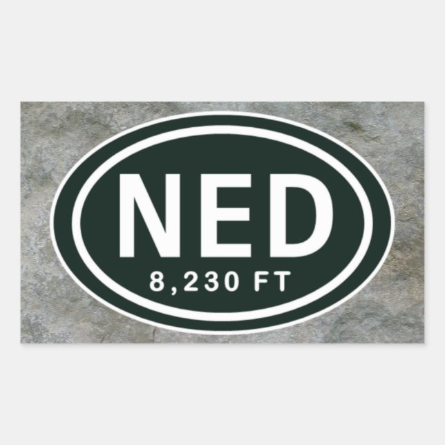 Nederland CO 8,230 FT Elevation NED Stickers (Front)