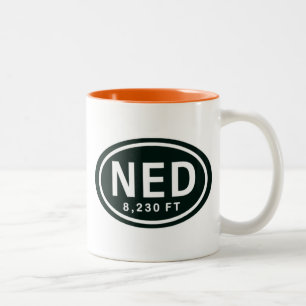 Nederland Colorado 8,230 FT Rocky Mountain NED Two-Tone Coffee Mug