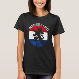 Nederland Dutch Flag Emblem Dutch Pride Holland Ne T-Shirt