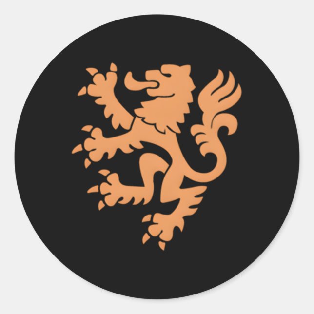 Nederland Emblem Lion Netherlands Classic Round Sticker (Front)