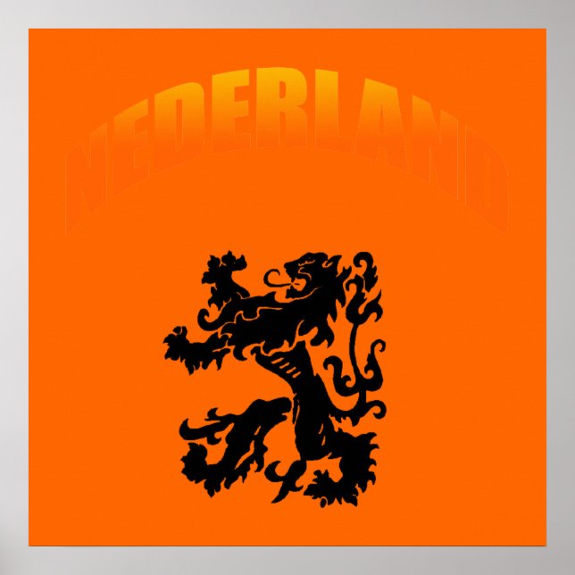 Nederland leeuw Voetbal wk Poster (Front)
