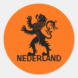 Nederland Lion Classic Round Sticker