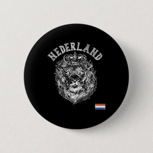 Nederland Reto Netherlands Lion Holland Dutch Men 6 Cm Round Badge
