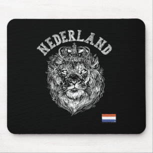 Nederland Reto Netherlands Lion Holland Dutch Men  Mouse Mat