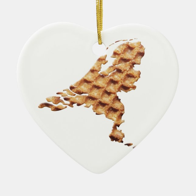 Nederland Stroopwafel land Ceramic Tree Decoration (Front)
