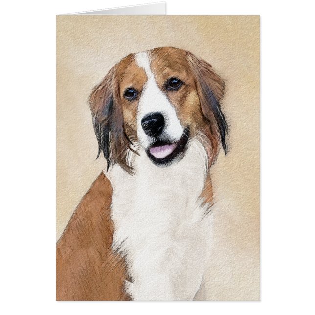 Nederlandse Kooikerhondje Painting - Dog Art (Front)