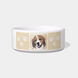 Nederlandse Kooikerhondje Painting - Dog Art Bowl
