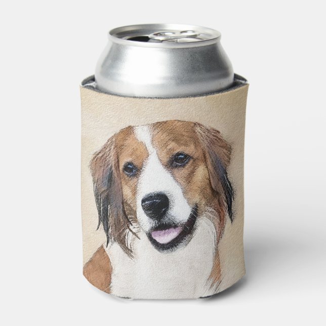 Nederlandse Kooikerhondje Painting - Dog Art Can Cooler (Can Front)