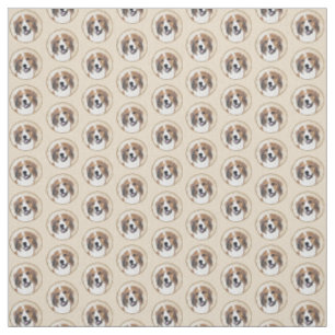 Nederlandse Kooikerhondje Painting - Dog Art Fabric