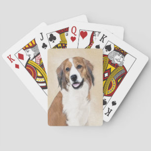 Nederlandse Kooikerhondje Painting - Dog Art Playing Cards