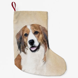 Nederlandse Kooikerhondje Painting - Dog Art Small Christmas Stocking
