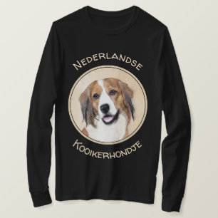 Nederlandse Kooikerhondje Painting - Dog Art T-Shirt