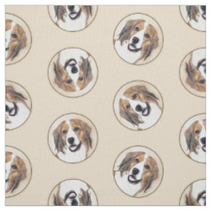 Nederlandse Kooikerhondje Painting Pet Dog Art Fabric