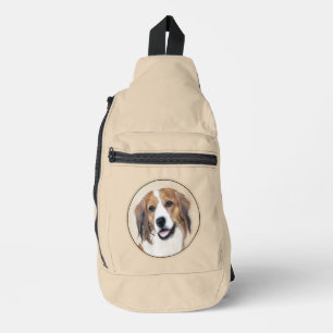 Nederlandse Kooikerhondje Painting Pet Dog Art Sling Bag