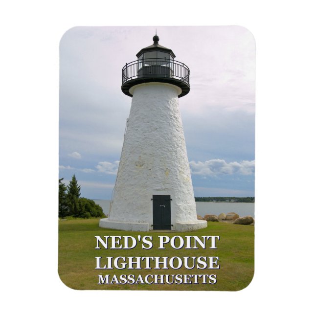 Ned's Point Lighthouse, Massachusetts Photo Magnet (Vertical)