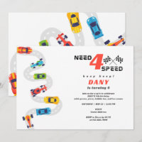 Need 4 Speed Motor Car Racing Boy Fourth Birthday