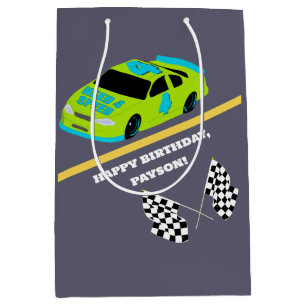 Need 4 Speed Race Car Boys 4th Birthday Party Medium Gift Bag