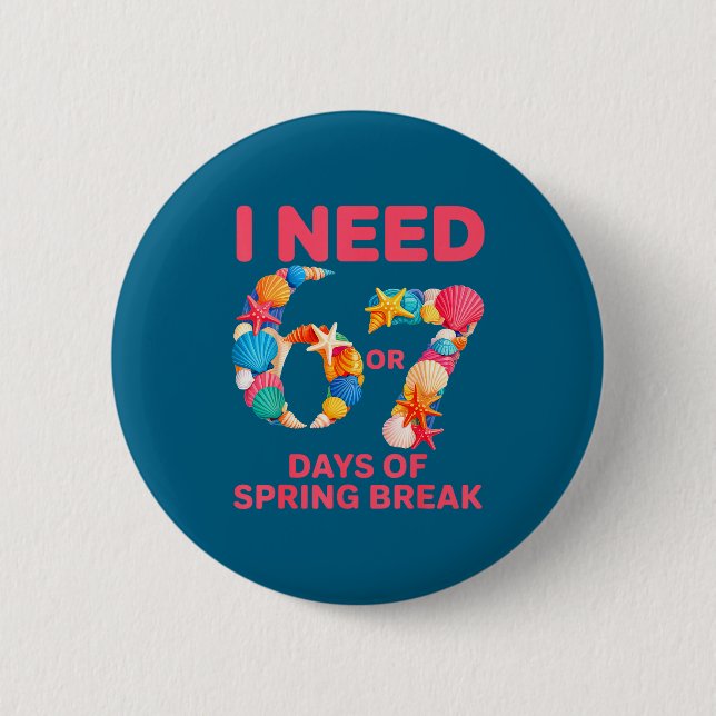 Need 6 7 days of spring break teacher studentNeed  Cm Round Badge (Front)