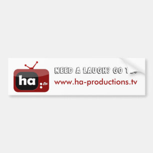 Need a Laugh? Ha-TV Bumper Sticker