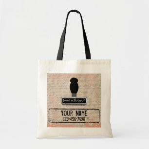 Need a Notary Rubber Stamp Customised Name Phone Tote Bag