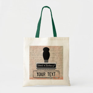 Need a Notary Rubber Stamp Customised Tote Bag