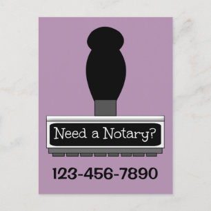 Need a Notary? Rubber Stamp Postcard