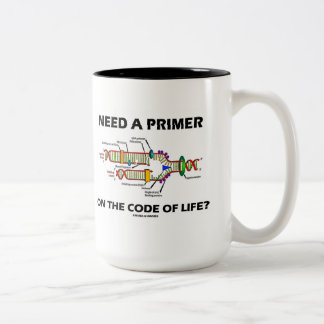 Need A Primer On The Code Of Life? DNA Humour Two-Tone Coffee Mug