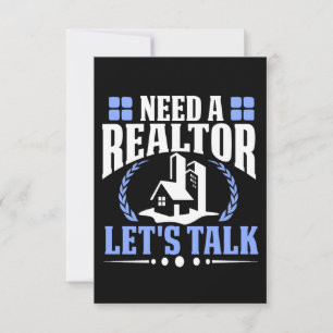 Need a Realtor? Let's Talk Real Estate Agent Sale Card