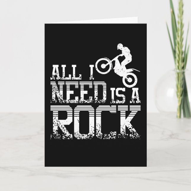 Need A Rock Moto Trial Bike Card (Front)