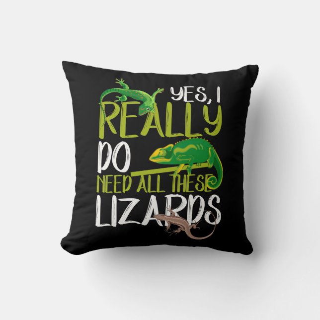 Need all Lizards Reptile Leopard Gecko Chameleon Cushion (Front)