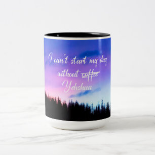 Need Coffee Funny Saying Two-Tone Coffee Mug