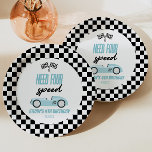 Need Four Speed Blue Race Car 4th Birthday Party Paper Plate<br><div class="desc">This is a Need Four Speed Blue Race Car 4th Birthday Party Paper Plates!</div>