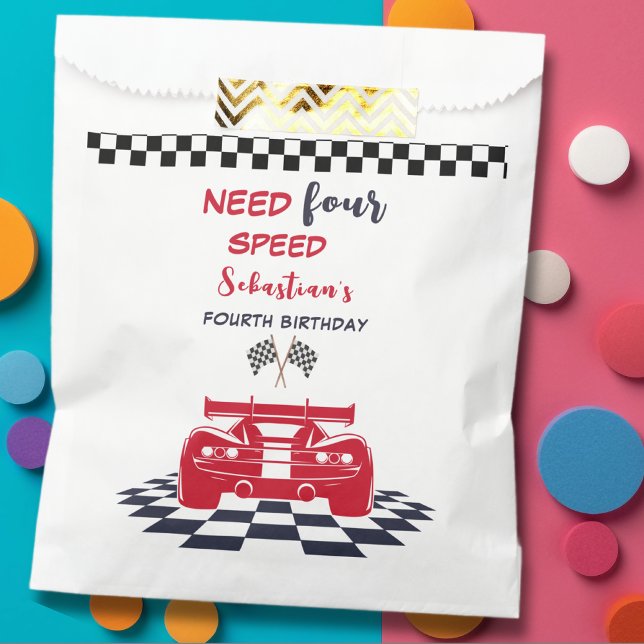 Need four speed fourth kids birthday favour bags (Creator Uploaded)