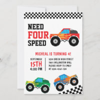 Need Four Speed Monster Truck Race Car 4th