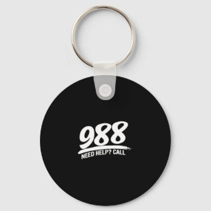 Need Help Call 988 Long Sleeve Key Ring