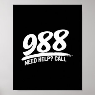 Need Help Call 988 Poster