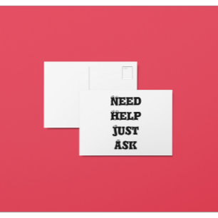 Need Help Just Ask 2020 Postcard
