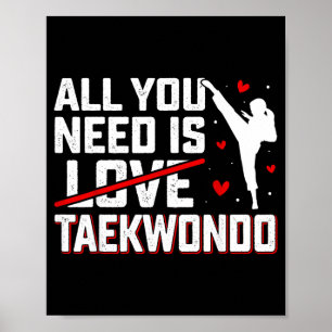 Need is Taekwondo - Martial Arts Taekwondo Lover Poster