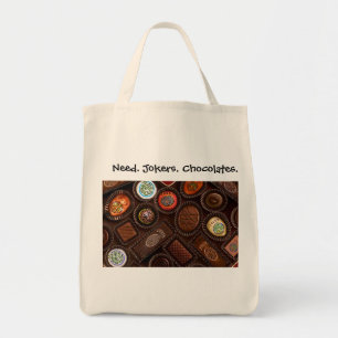 Need. Jokers. Chocolates. Grocery Totebag. Tote Bag