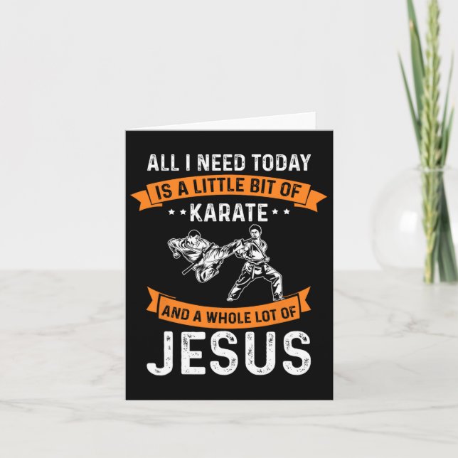 Need Karate Jesus Christian God Love Sports Fighti Card (Front)