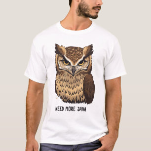 Need More Java Owl Coffee T-shirt Funny Owl