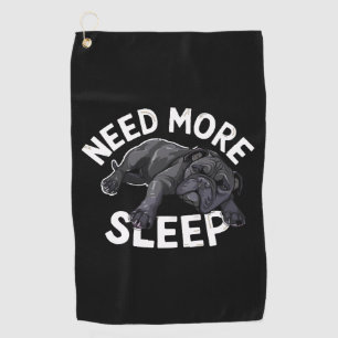 Need More Sleep Bulldog Humor for Dog Lovers Golf Towel
