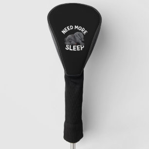 Need More Sleep Bulldog Humour for Lazy Days Golf Head Cover