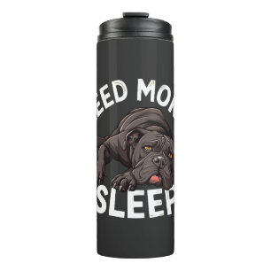 Need More Sleep Bulldog Illustration for Dog Thermal Tumbler