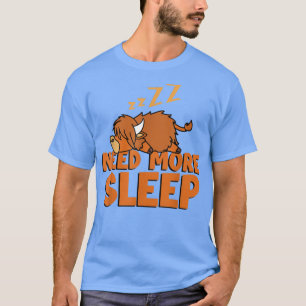 Need More Sleep Cow Farmer Cattle Breeder Farm Dai T-Shirt