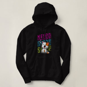 Need more Sleep Funny Cat cute yawn expression Hoodie