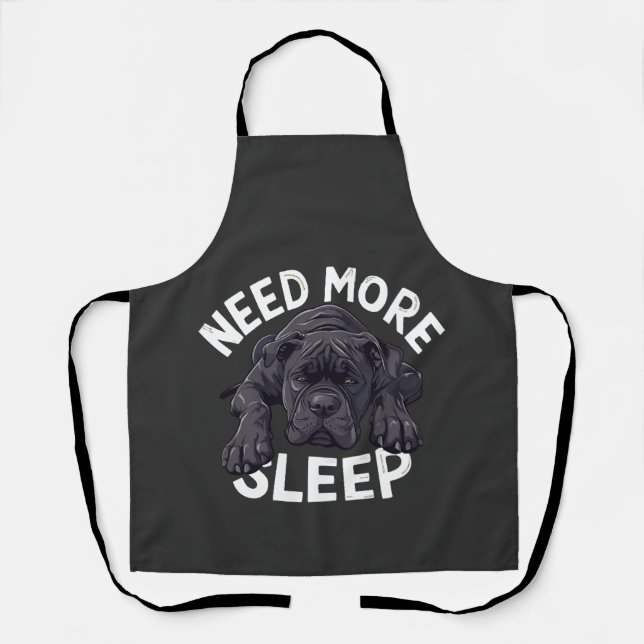 Need More Sleep Lazy Dog Design for Dog Lovers Apron (Front)