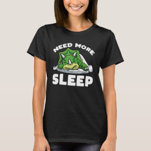 Need More Sleep Napping Triceratops Dinosaur Sleep T-Shirt