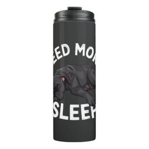 Need More Sleep Tired Dog Illustration for Dog Thermal Tumbler