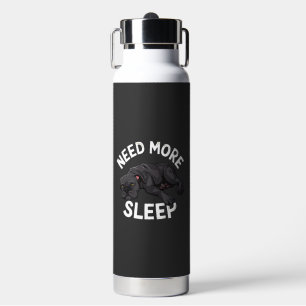 Need More Sleep Tired Dog Illustration for Dog Water Bottle